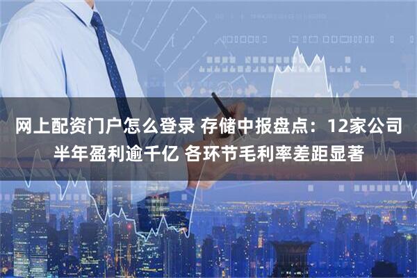 网上配资门户怎么登录 存储中报盘点：12家公司半年盈利逾千亿 各环节毛利率差距显著